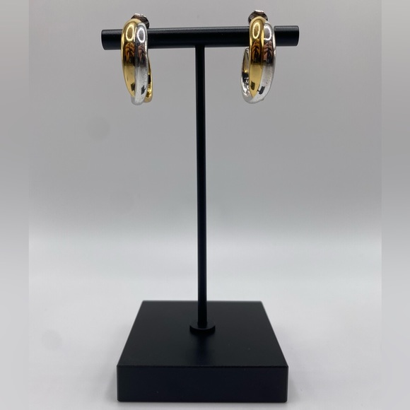 Gold & Silver Hoop Earrings - Picture 1 of 2